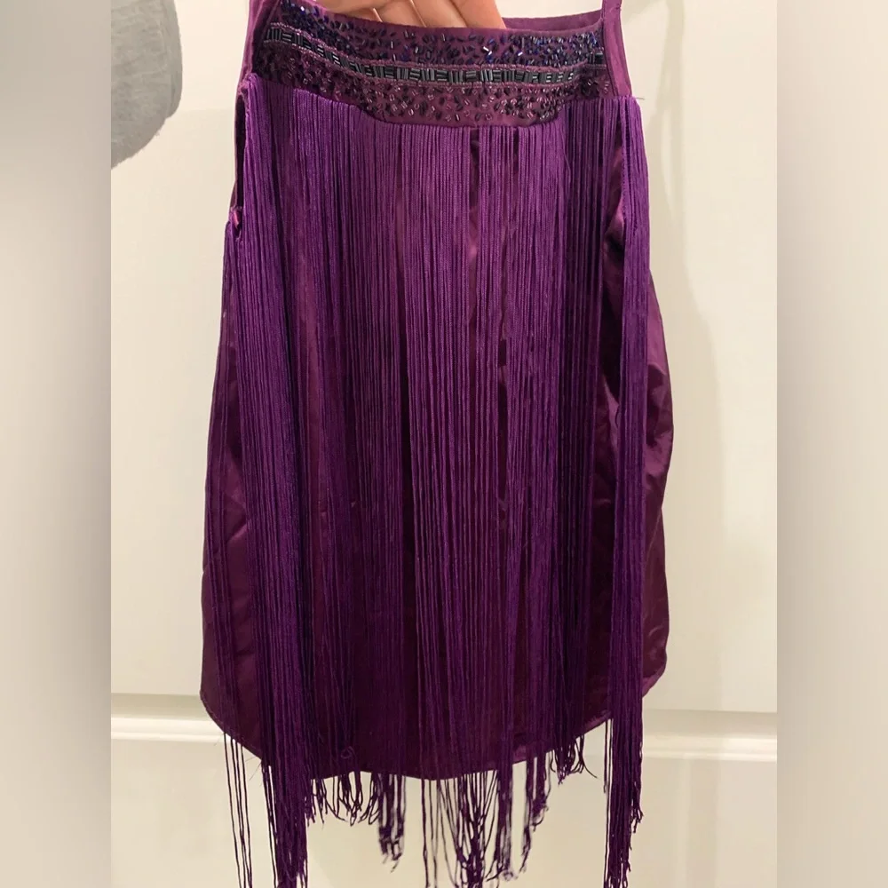 Charlotte Russe Purple Beaded Frilled top size small - Picture 2 of 9